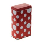 Банка для сыпучих продуктов "Горох" 0,8 л красная - Фото 1