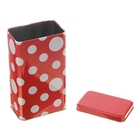 Банка для сыпучих продуктов "Горох" 0,8 л красная - Фото 2