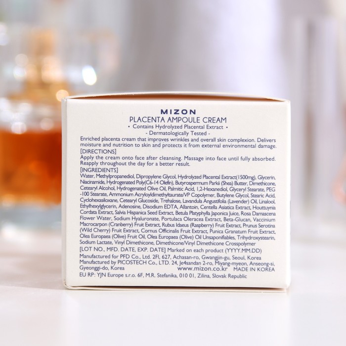 Антивозрастной крем для лица MIZON плацентарный, 50 г 21610