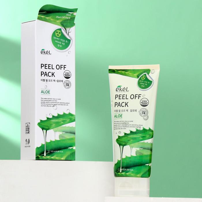 Маска-плёнка EKEL Peel-Off Pack Aloe с экстрактом алоэ, 180 г - Фото 1