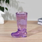 Ваза «Ботфорт», 460 мл, 18.5×8.5×11 см, стекло, сиреневая - Фото 3