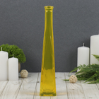 Ваза "Стрелка" четырехгранная, желтая 29х5,5х5,5 см, V=0,2л (1560) - Фото 1