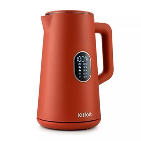 Чайник электрический Kitfort КТ-6115-3, пластик, колба металл, 1.5 л, 1800 Вт, красный