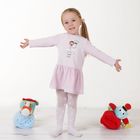 Детские колготки со стразами "Маленькая бабочка", M/4-7 л. 86-116 см, 88% полиамид, 12% эластан - Фото 1