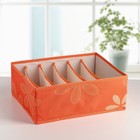 Набор органайзеров для хранения белья «Листочки», 3 шт, 32×24×12 см, цвет оранжевый - Фото 6