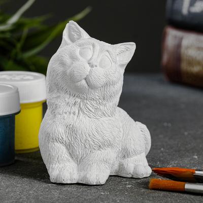 Фигура для раскраски «Котик сидит» 8×6×6 см