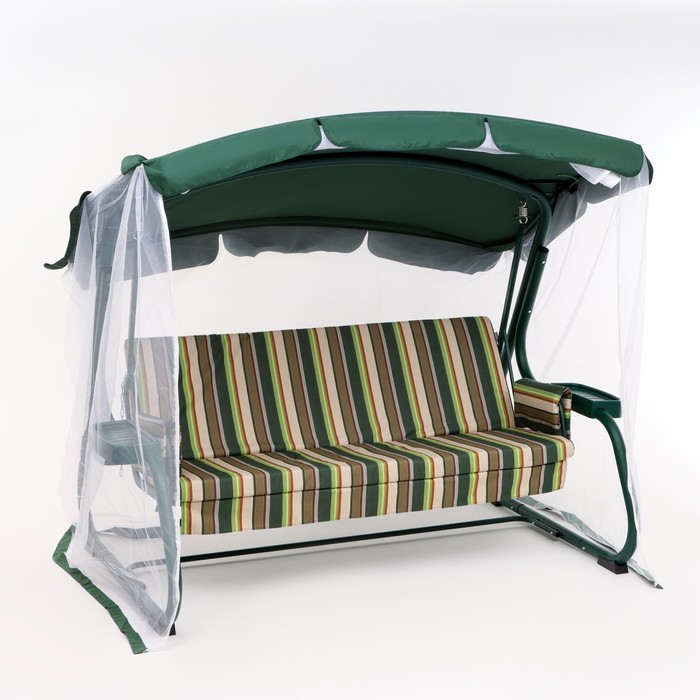 Качели садовые «Милан», 237×136×172 см, максимальная нагрузка 350 кг, зелёные - Фото 1