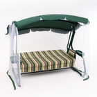 Качели садовые «Милан», 237×136×172 см, максимальная нагрузка 350 кг, зелёные - Фото 4