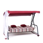 Качели садовые «Панама», 209×142×155 см, максимальная нагрузка 300 кг, бордовые - Фото 14