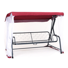 Качели садовые «Панама», 209×142×155 см, максимальная нагрузка 300 кг, бордовые - Фото 6