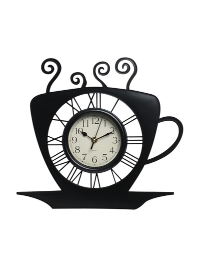 Часы настенные интерьерные «Кофейная чашка», серия: Кухня, 31×33 см, чёрные
