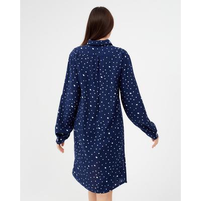 Сорочка ночная женская KAFTAN «Горошек», синяя, размер 44-46