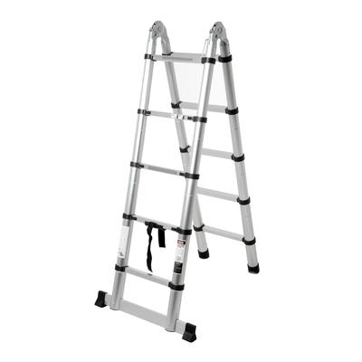 Стремянка-лестница телескопическая ТУНДРА, раскладная, алюминиевая, 1.6×1.6 м