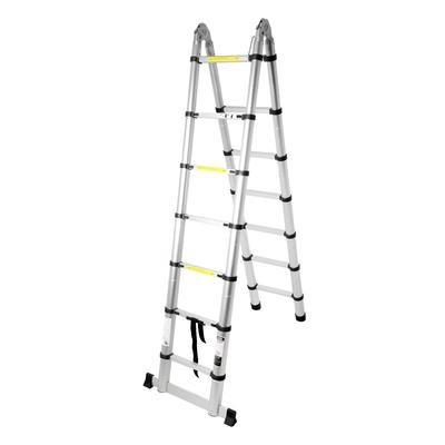 Стремянка-лестница телескопическая ТУНДРА, раскладная, алюминиевая, 2.2×2.2 м