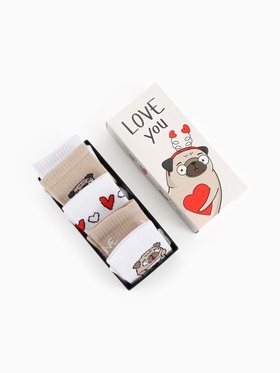 Носки женские KAFTAN Love you, набор 5 пар, размер 36-39 (23-25 см) 5482581