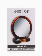 Зеркало настольное, с увеличением, круглое, двустороннее, настенное, 11.5×17.5 см, (d=9 см), цвет янтарный - Фото 4