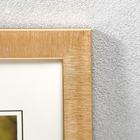 Фоторамка пластик 30х40 см "Песчаные нити" золото 44х34 см - фото 24577901