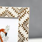 Фоторамка пластик 15х20 см "Золотые индейские узоры на серо-бежевом" 23,5х18,7 см - фото 22457946