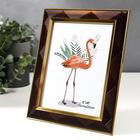 Фоторамка пластик 15х20 см "Линии-диагональ на шоколаде, двойная золотая рамка" 24,7х19,8 см   53759 - фото 23177474