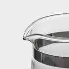 Чайник стеклянный заварочный Magistro «Шейди», 500 мл, с металлическим ситом, пластиковая колба - фото 4320725