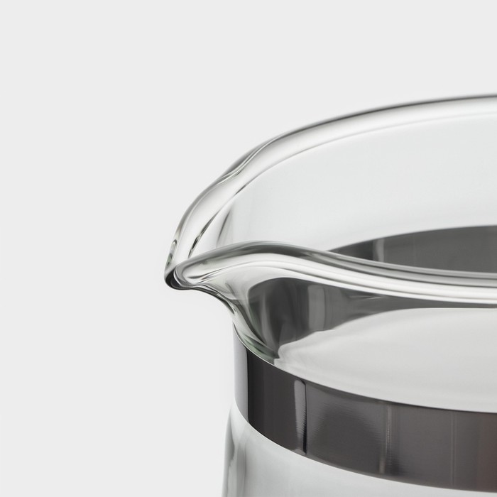 Чайник стеклянный заварочный Magistro «Шейди», 500 мл, с металлическим ситом, пластиковая колба - фото 1908656263
