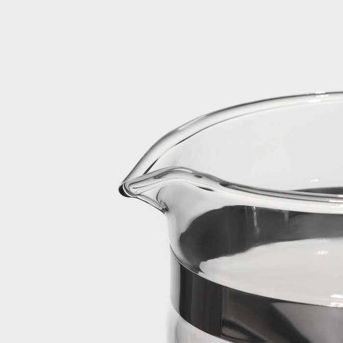 Чайник стеклянный заварочный Magistro «Шейди», 750 мл, с металлическим ситом, пластиковая колба - фото 1908656271
