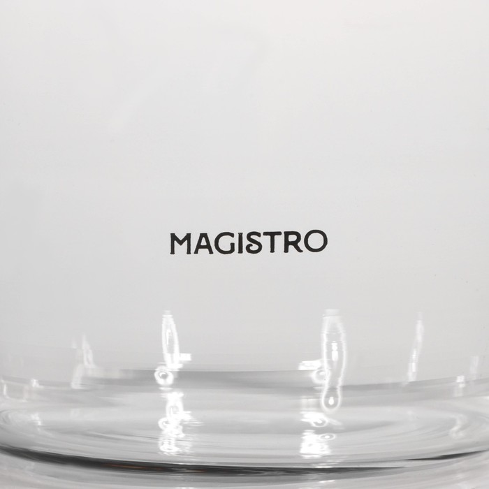 Чайник стеклянный заварочный Magistro «Шейди», 750 мл, с металлическим ситом, пластиковая колба - фото 1908656273