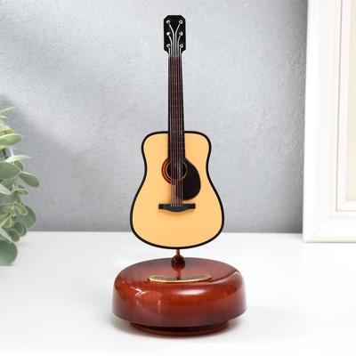 Сувенир музыкальный механический «Гитара», пластик, 21×9.5×9.5 см