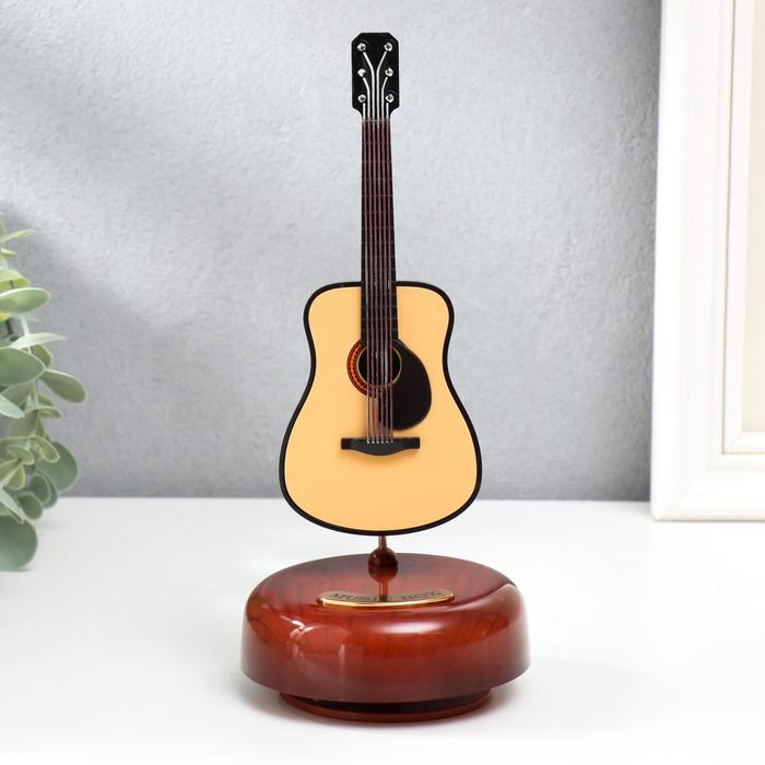 Сувенир музыкальный механический «Гитара», пластик, 21×9.5×9.5 см