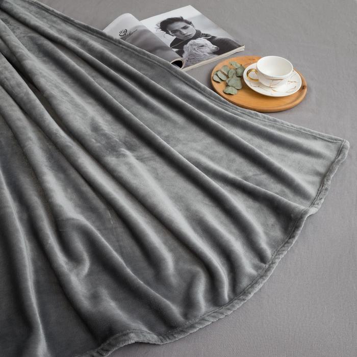 Плед LoveLife, 150×200 см, велсофт, серый - Фото 1