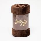 Плед "LoveLife" 150х200 см, велсофт, цвет шоколадный, 100% п/э - Фото 4
