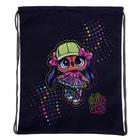 Мешок для обуви 430 х 340 мм, Stavia (плотность 600D с водоотталкивающей ПУ-пропиткой) "Сова диско", серый - фото 52657341