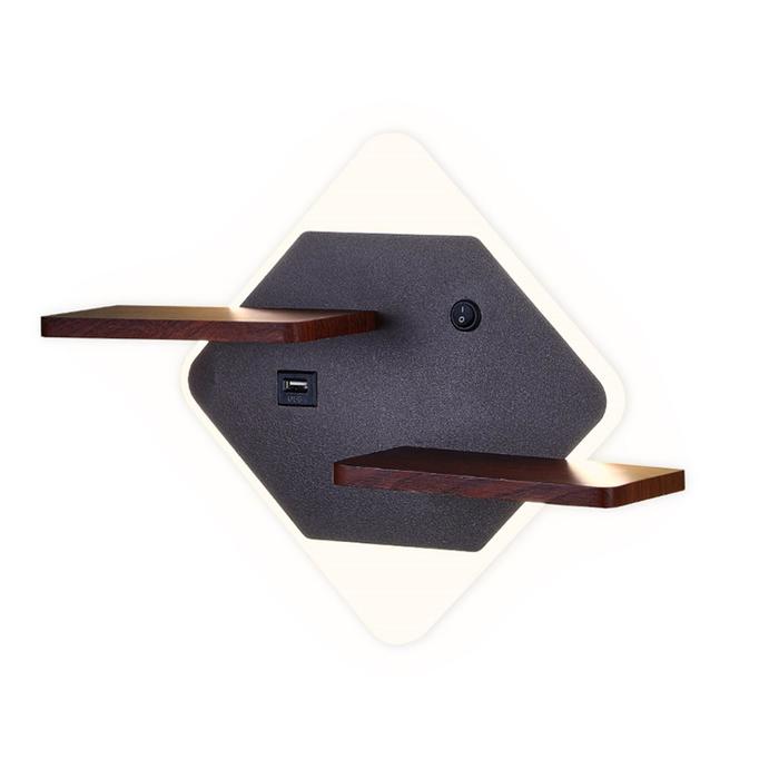 

Бра Ambrella light Wall, 12Вт LED, 900лм, 3000-6400K, цвет кофе, матовый