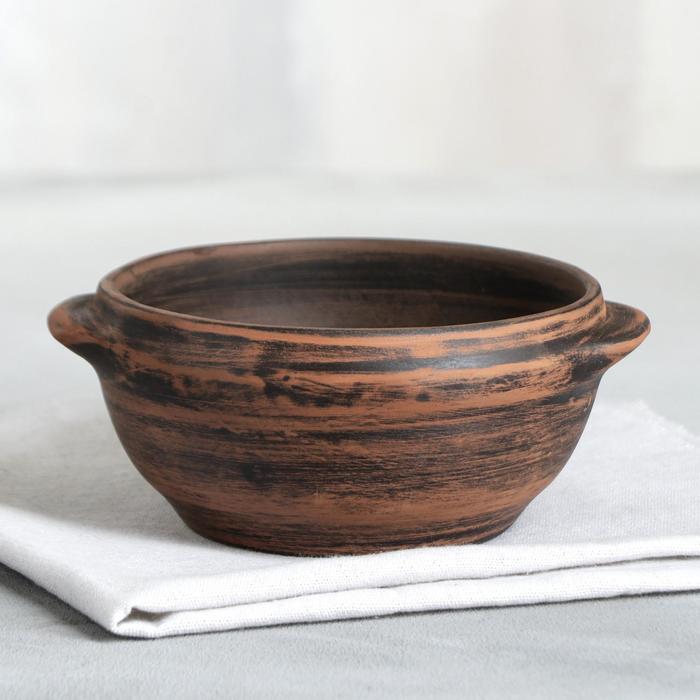 Бульонница «Борщ», гладкая, красная глина, 0.6 л - Фото 1