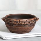 Бульонница «Борщ», декор, красная глина, 0,6 л - Фото 1