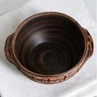 Бульонница «Борщ», декор, красная глина, 0,6 л - Фото 3