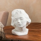 Фигурное кашпо "Голова девушки", белый цвет, 20 см - Фото 2