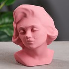 Кашпо "Голова девушки", розовый цвет, керамика, 23 см - Фото 2