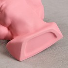 Кашпо "Голова девушки", розовый цвет, керамика, 23 см - Фото 5