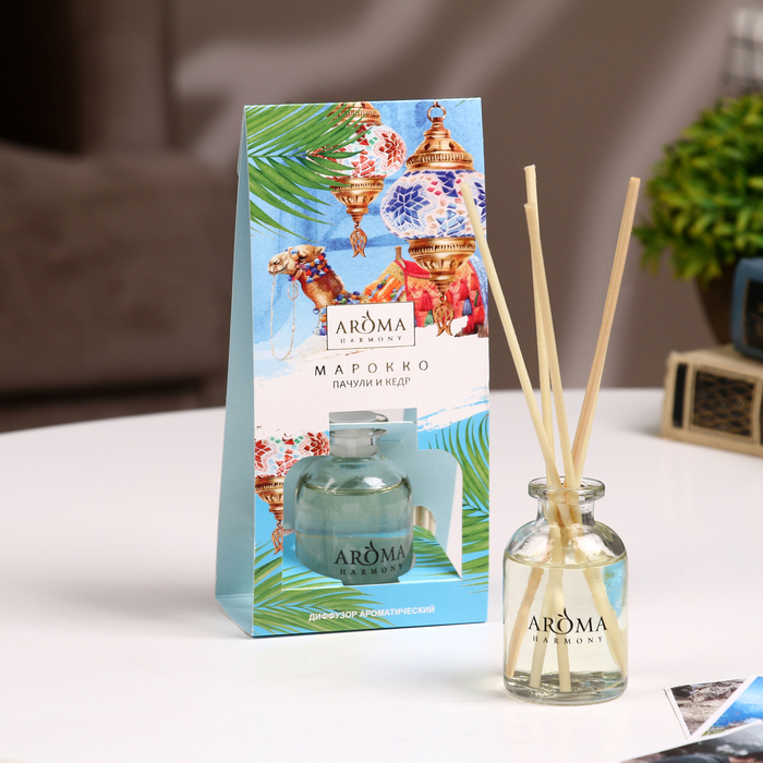 Диффузор ароматический "МАРОККО", 30 мл, пачули и кедр - Фото 1