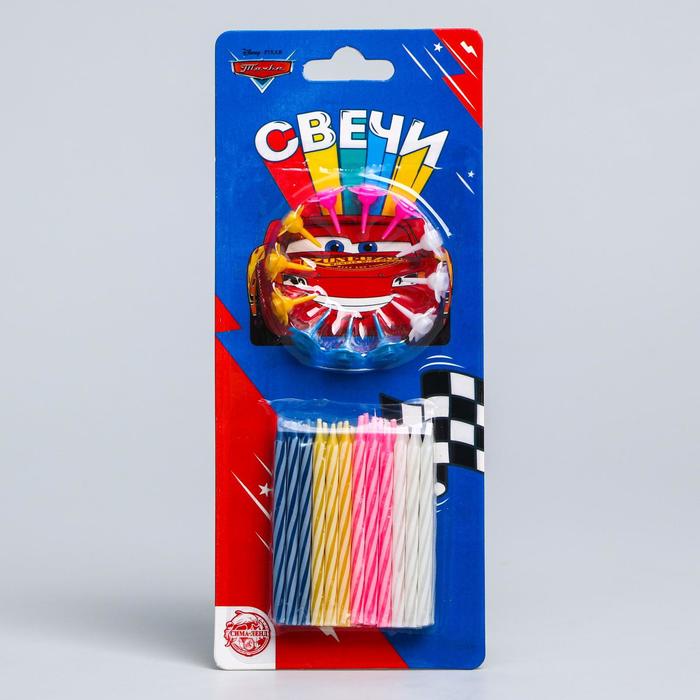 Набор свечей для торта, 24 шт,  Тачки - Фото 1