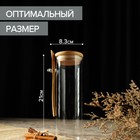 Банка стеклянная для сыпучих продуктов с ложкой «Эко», 550 мл, 7,5×22,5 см - Фото 4