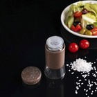 Солонка стеклянная «Стиль», 150 мл, 5.5×8 см, цвет коричневый мрамор - Фото 4