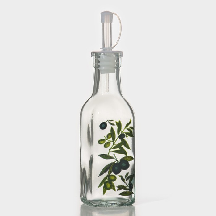 Бутылка стеклянная для соусов и масла Доляна «Олива», 200 мл, 4,5×29 см - Фото 1