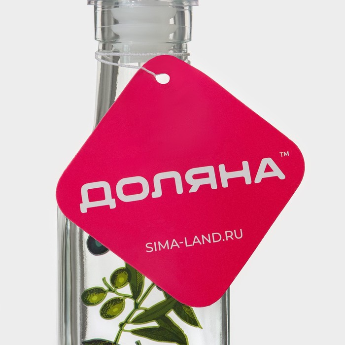 Бутылка стеклянная для соусов и масла Доляна «Олива», 200 мл, 4,5×29 см - фото 1889548706
