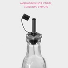 Бутылка для соусов и масла Доляна «Олива», 500 мл, 6×29 см, стекло, прозрачная - Фото 3