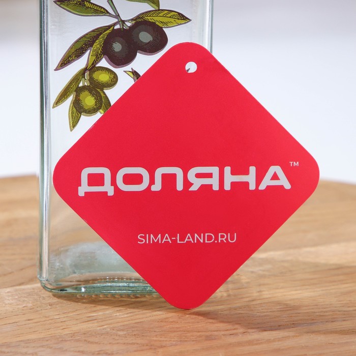 Бутылка стеклянная для соусов и масла Доляна «Олива», 500 мл, 6×29 см - фото 1889548711