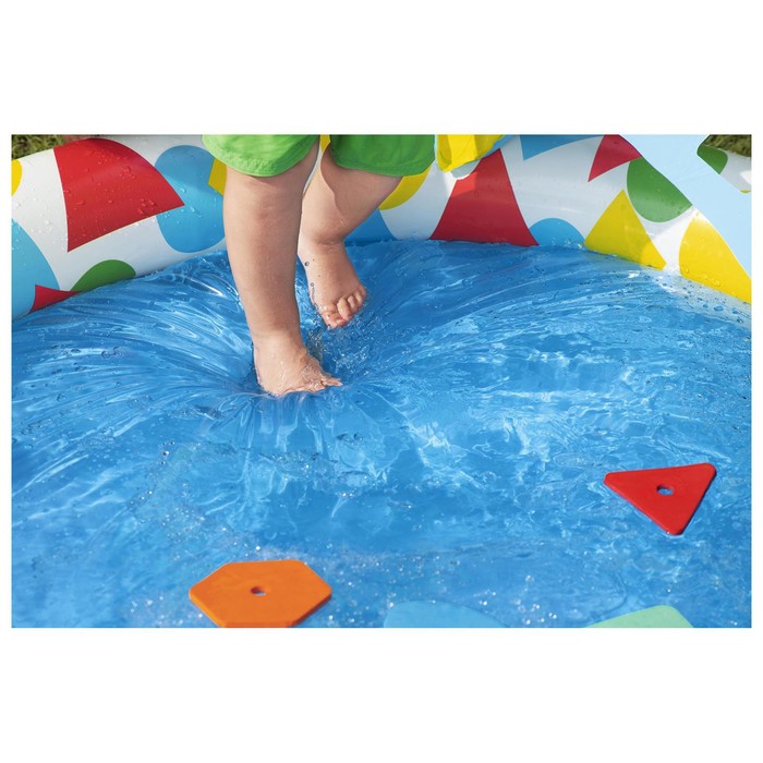 Бассейн надувной детский Splash & Learn, 120 x 117 x 46 см, с навесом, 52378 Bestway - фото 1898401942