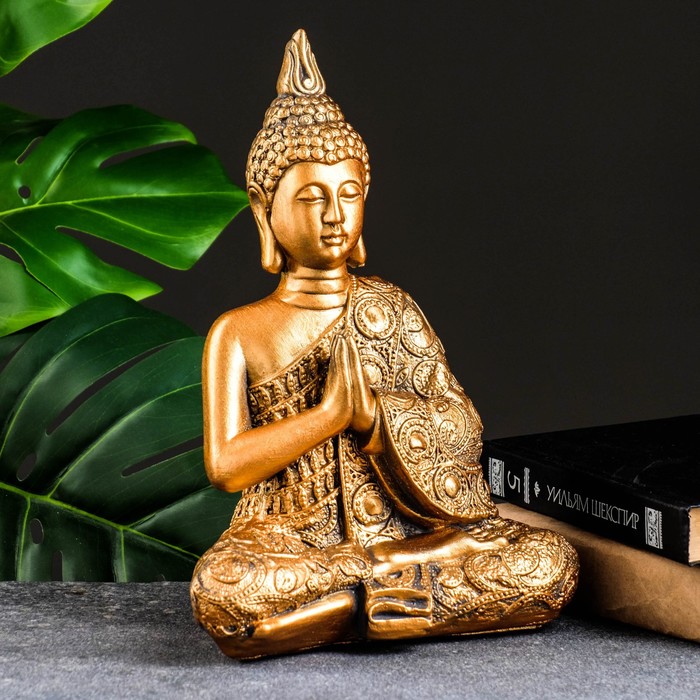 Фигура "Будда средний" бронза, 12х20х29см - Фото 1