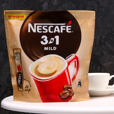 Кофе растворимый Nescafe 3 в 1, Mild, 14,5 г